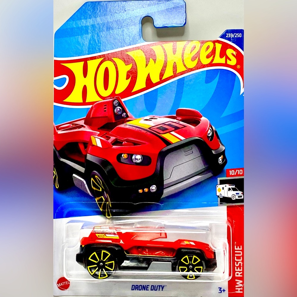 ✅ 🚗 4/$20 🚗 NEW 2022 MATTEL HOT WHEELS 10/10 HW RESCUE DRONE DUTY #239/250